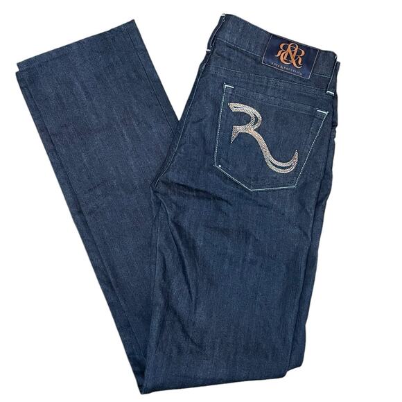Rock & Republic Stella‎ Women's Jeans 27 Dark Wash Low Rise Straight Leg Denim - Picture 1 of 10